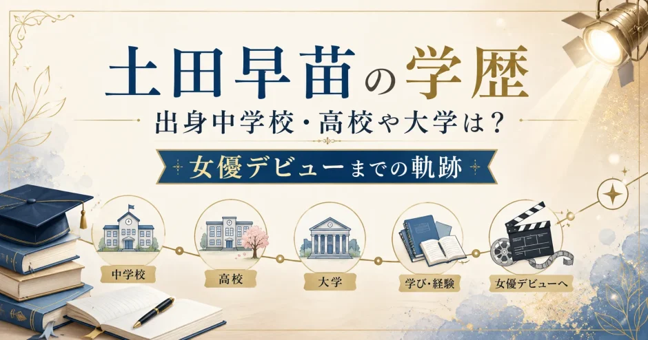 土田早苗の学歴｜出身中学校・高校や大学は？女優デビューまでの軌跡