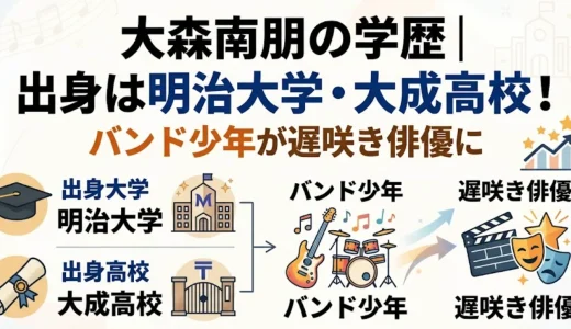 大森南朋の学歴｜出身は明治大学・大成高校！バンド少年が遅咲き俳優に