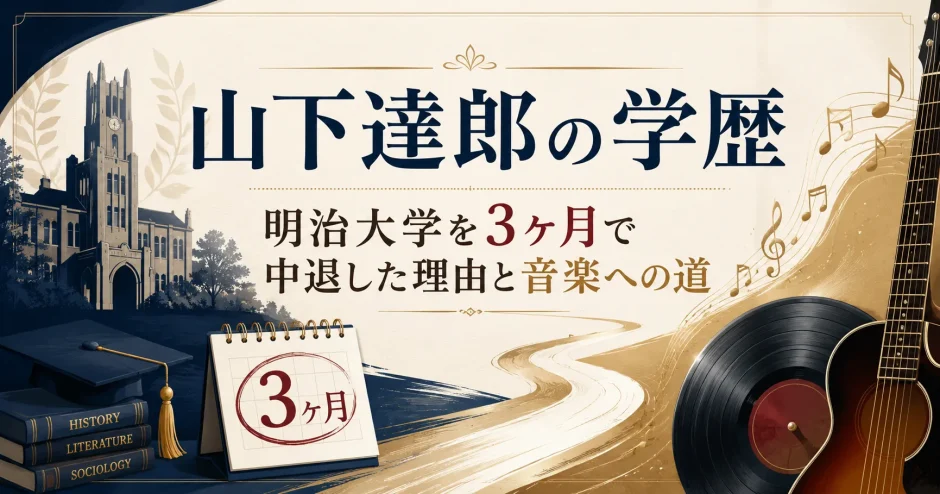山下達郎の学歴｜明治大学を3ヶ月で中退した理由と音楽への道