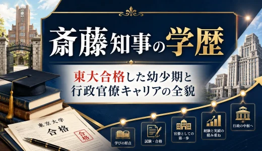 斎藤知事の学歴｜東大合格した幼少期と行政官僚キャリアの全貌