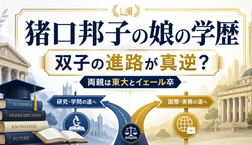 猪口邦子の娘の学歴｜双子の進路が真逆？両親は東大とイェール卒