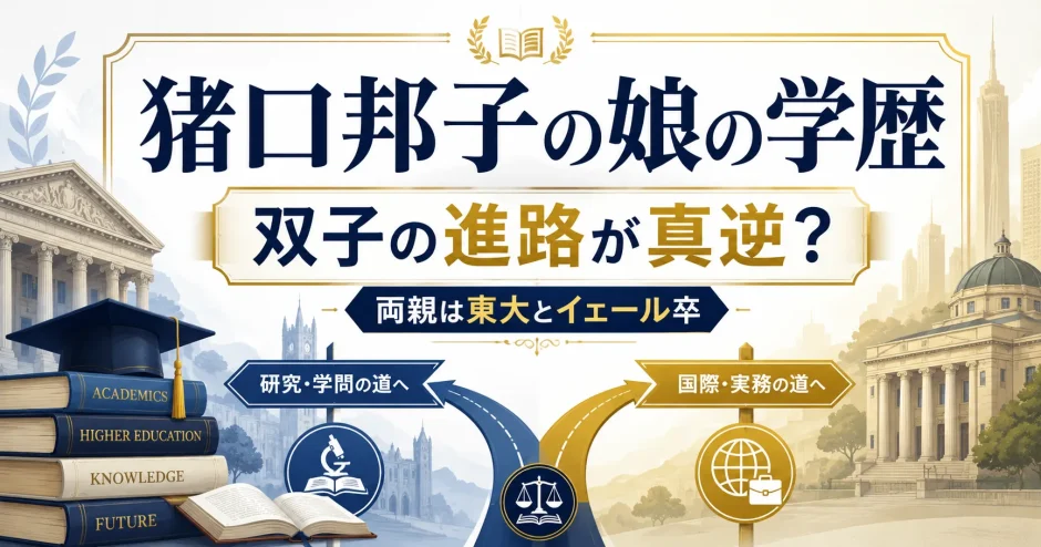 猪口邦子の娘の学歴｜双子の進路が真逆？両親は東大とイェール卒