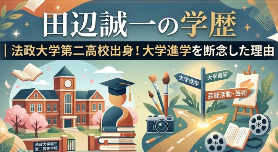 田辺誠一の学歴｜法政大学第二高校出身！大学進学を断念した理由