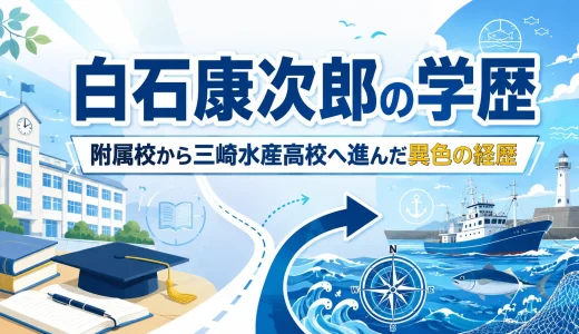 白石康次郎の学歴｜附属校から三崎水産高校へ進んだ異色の経歴
