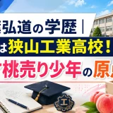 秋葉弘道の学歴｜出身は狭山工業高校！天才桃売り少年の原点