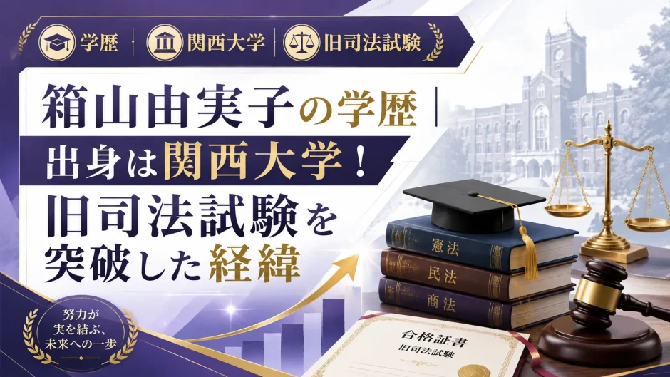 箱山由実子の学歴｜出身は関西大学！旧司法試験を突破した経緯