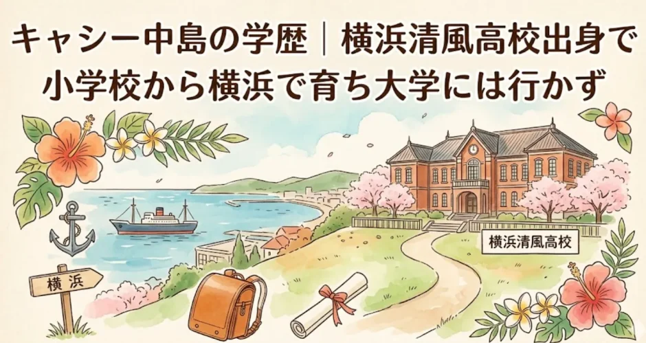 キャシー中島の学歴｜横浜清風高校出身で小学校から横浜で育ち大学には行かず