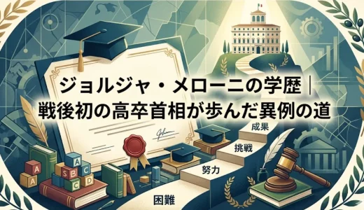 ジョルジャ・メローニの学歴｜戦後初の高卒首相が歩んだ異例の道