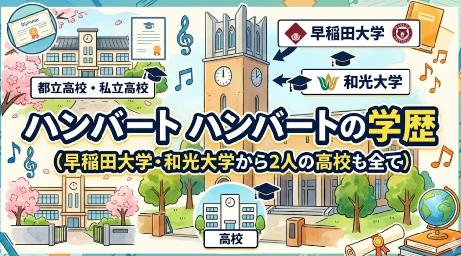 ハンバート ハンバートの学歴｜早稲田大学・和光大学から2人の高校も全て