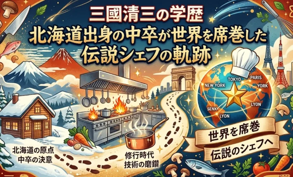 三國清三の学歴｜北海道出身の中卒が世界を席巻した伝説シェフの軌跡