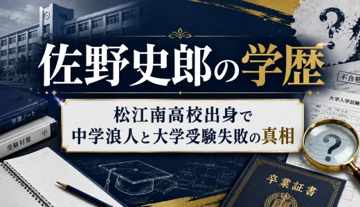 佐野史郎の学歴｜松江南高校出身で中学浪人と大学受験失敗の真相