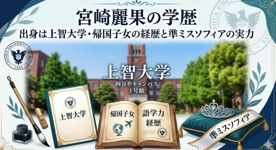 宮崎麗果の学歴｜出身は上智大学・帰国子女の経歴と準ミスソフィアの実力
