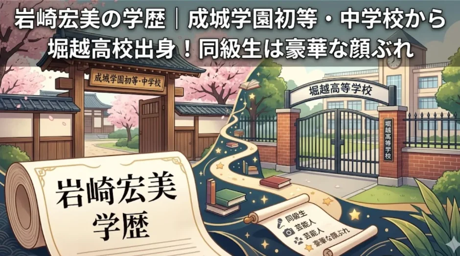 岩崎宏美の学歴｜成城学園初等・中学校から堀越高校出身！同級生は豪華な顔ぶれ