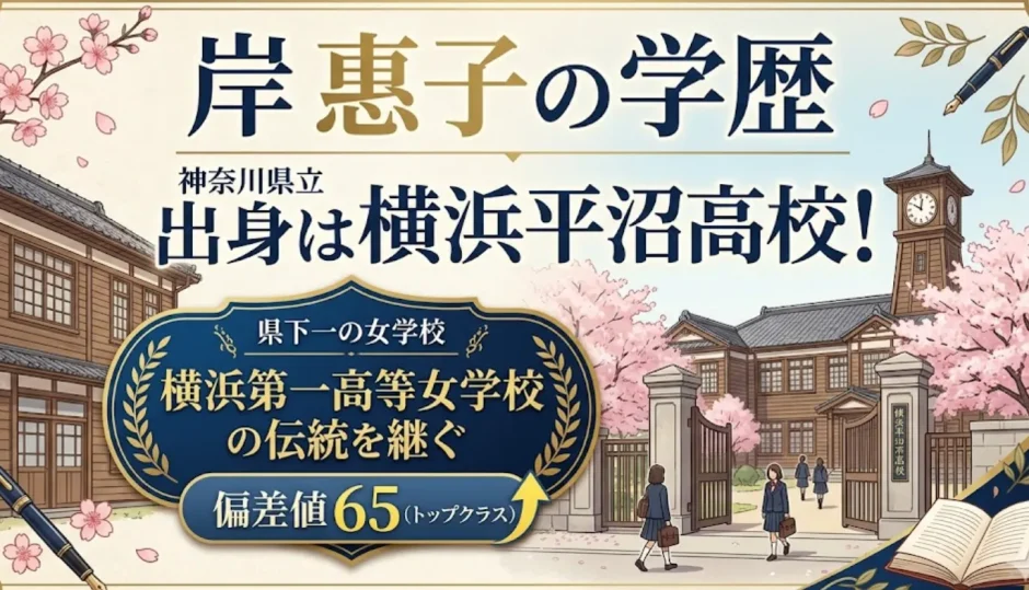 岸惠子の学歴｜出身は横浜平沼高校！県下一の女学校で偏差値65