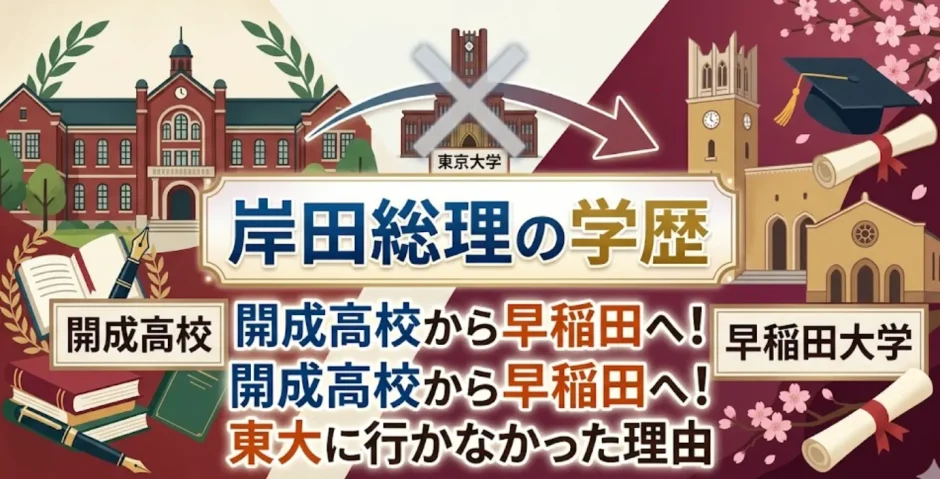岸田総理の学歴｜開成高校から早稲田へ！東大に行かなかった理由