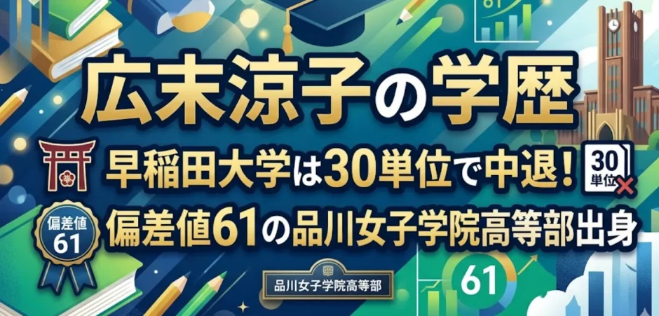 広末涼子の学歴｜早稲田大学は30単位で中退！偏差値61の品川女子学院高等部出身