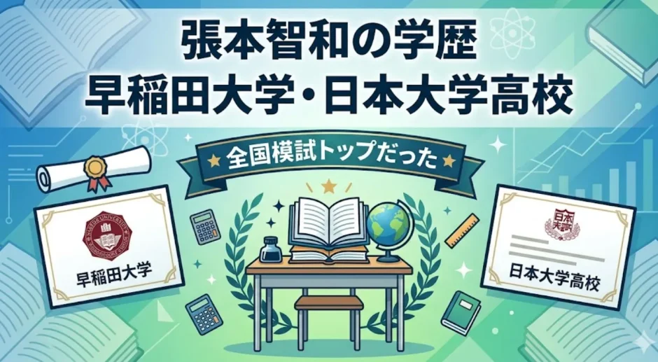 張本智和の学歴｜早稲田大学・日本大学高校で全国模試トップだった