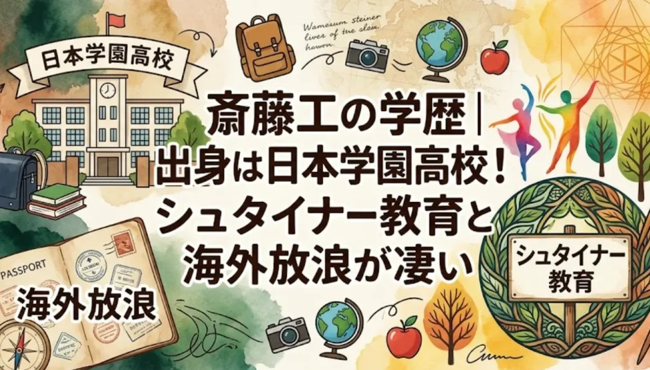 斎藤工の学歴｜出身は日本学園高校！シュタイナー教育と海外放浪が凄い