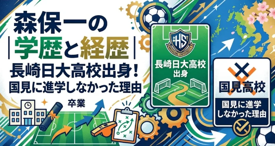 森保一の学歴と経歴｜長崎日大高校出身！国見に進学しなかった理由
