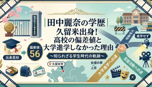 田中麗奈の学歴｜久留米出身！高校の偏差値と大学進学しなかった理由