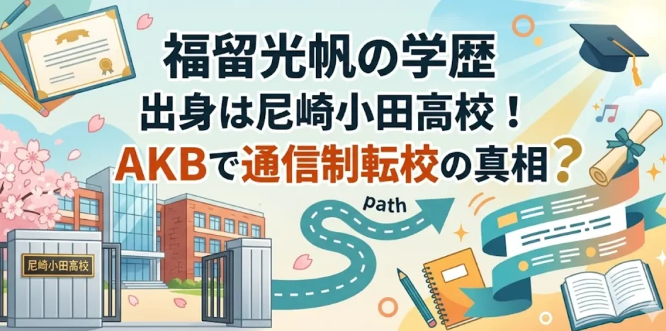 福留光帆の学歴｜出身は尼崎小田高校！AKBで通信制転校の真相