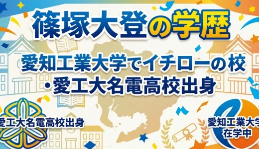 篠塚大登の学歴｜愛知工業大学でイチローの母校・愛工大名電高校出身