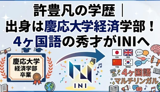 許豊凡の学歴｜出身は慶応大学経済学部！4ヶ国語の秀才がINIへ
