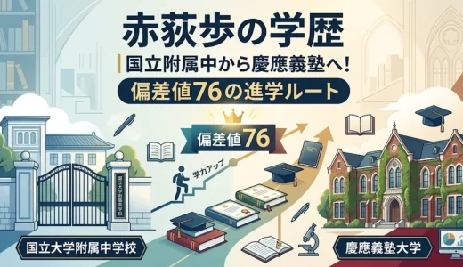 赤荻歩の学歴｜国立附属中から慶應義塾へ！偏差値76の進学ルート