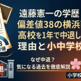 遠藤憲一の学歴｜偏差値38の横浜商工高校を1年で中退した理由と小中学校