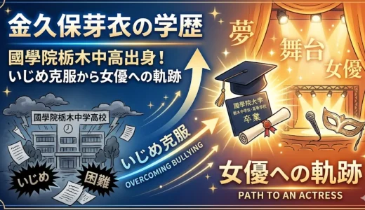 金久保芽衣の学歴｜國學院栃木中高出身！いじめ克服から女優への軌跡
