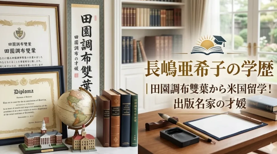 長嶋亜希子の学歴｜田園調布雙葉から米国留学！出版名家の才媛