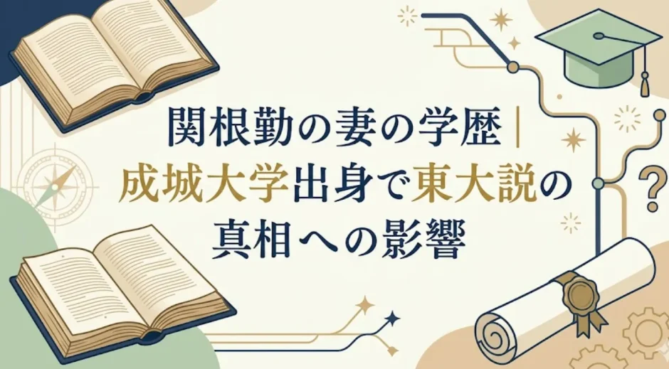 関根勤の妻の学歴｜成城大学出身で東大説の真相と娘への影響