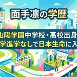 面手凛の学歴｜山陽学園中学校・高校出身！大学進学なしで日本生命に入社