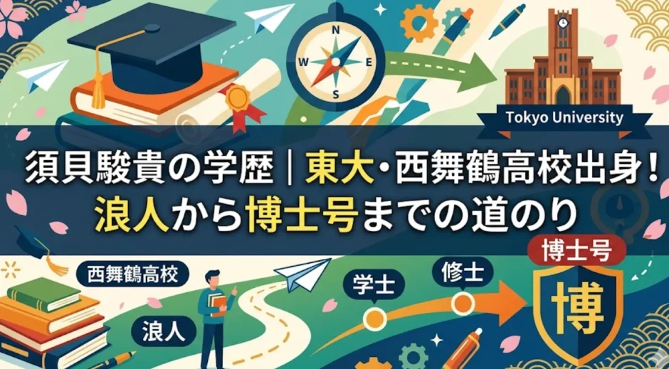 須貝駿貴の学歴｜東大・西舞鶴高校出身！浪人から博士号までの道のり