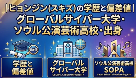 ヒョンジン（スキズ）の学歴と偏差値｜グローバルサイバー大学・ソウル公演芸術高校出身