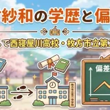 仁村紗和の学歴と偏差値｜大学進学なしで西寝屋川高校・枚方市立第二中学校出身