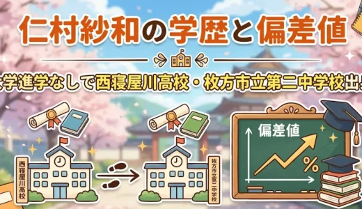 仁村紗和の学歴と偏差値｜大学進学なしで西寝屋川高校・枚方市立第二中学校出身