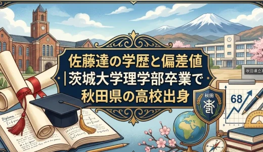 佐藤達の学歴と偏差値｜茨城大学理学部卒業で秋田県の高校出身