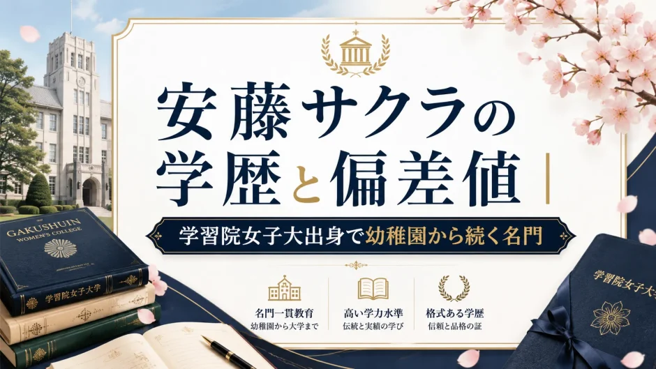 安藤サクラの学歴と偏差値｜学習院女子大出身で幼稚園から続く名門
