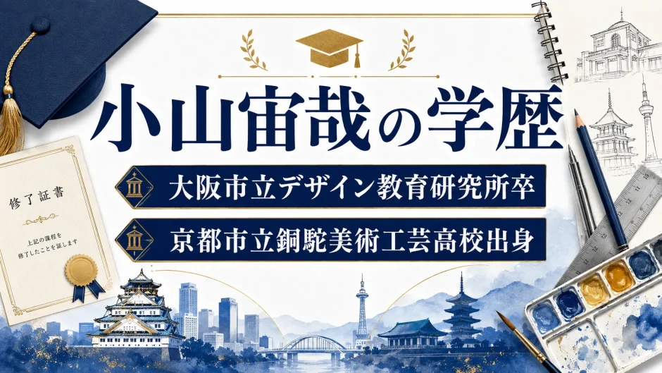 小山宙哉の学歴｜大阪市立デザイン教育研究所卒で京都市立銅駝美術工芸高校出身