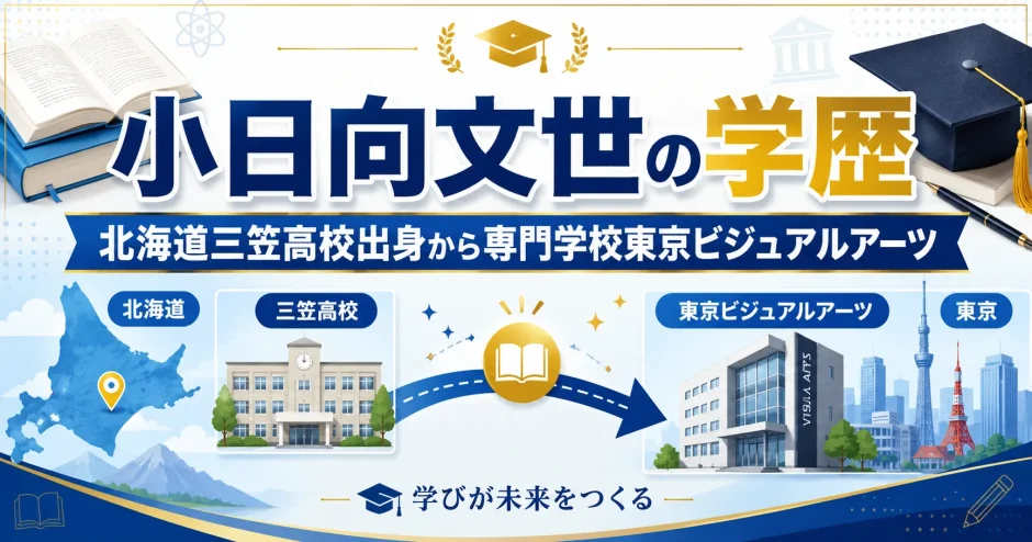 小日向文世の学歴｜北海道三笠高校出身から専門学校東京ビジュアルアーツ