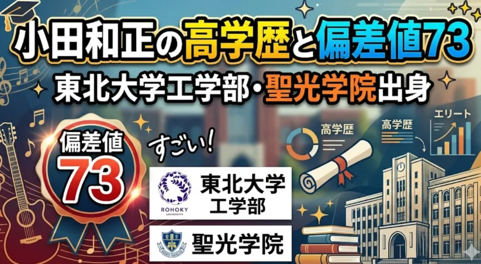 小田和正の高学歴と偏差値73｜東北大学工学部・聖光学院出身