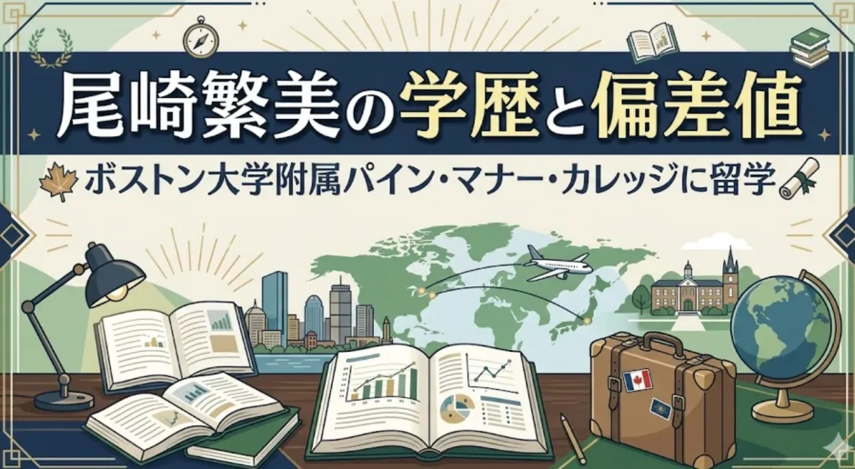 尾崎繁美の学歴と偏差値｜ボストン大学附属パイン・マナー・カレッジに留学