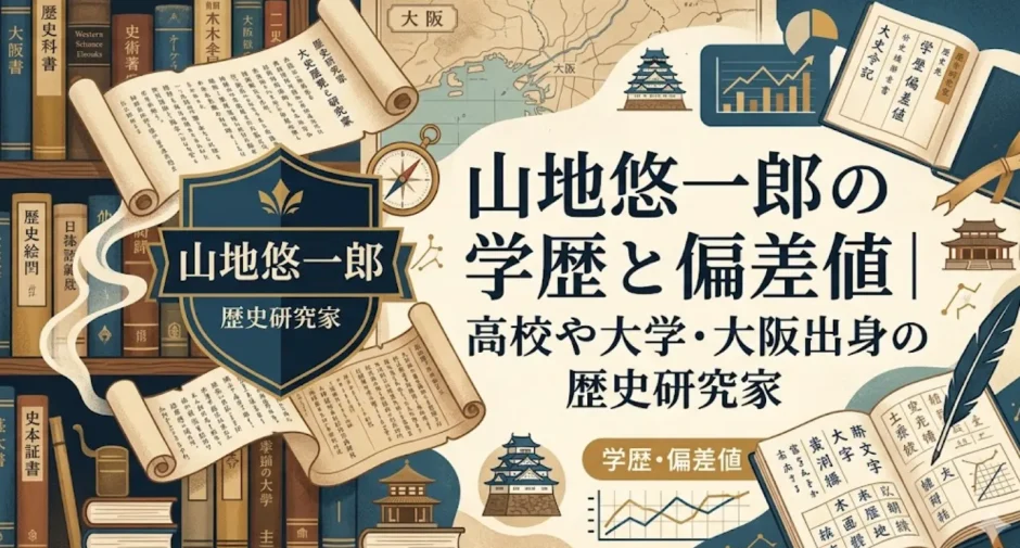 山地悠一郎の学歴と偏差値｜高校や大学・大阪出身の歴史研究家