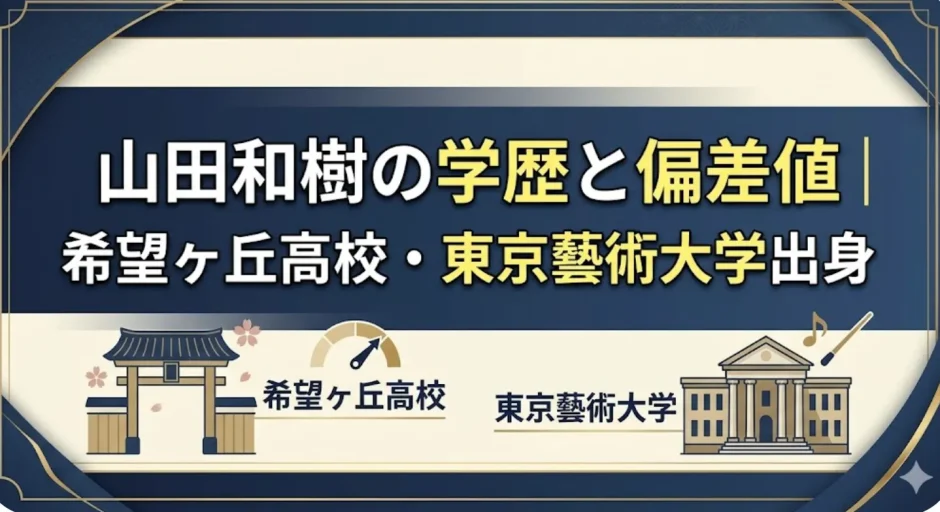 山田和樹の学歴と偏差値｜希望ヶ丘高校・東京藝術大学出身