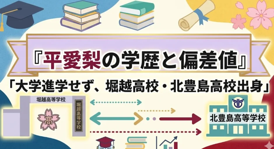平愛梨の学歴と偏差値｜大学進学せず、堀越高校・北豊島高校出身