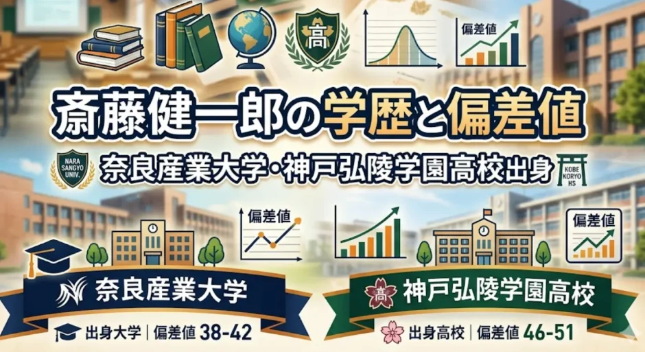 斎藤健一郎の学歴と偏差値｜奈良産業大学・神戸弘陵学園高校出身