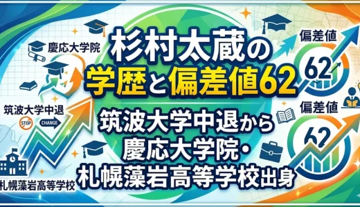 杉村太蔵の学歴と偏差値62｜筑波大学中退から慶応大学院・札幌藻岩高等学校出身