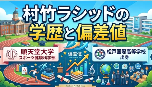 村竹ラシッドの学歴と偏差値｜順天堂大学スポーツ健康科学部・松戸国際高等学校出身