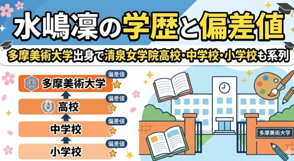 水嶋凜の学歴と偏差値｜多摩美術大学出身で清泉女学院高校・中学校・小学校も系列